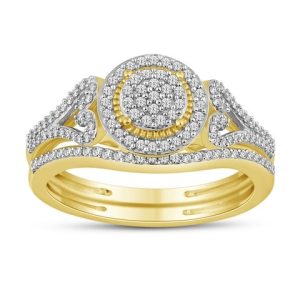 10K YELLOW GOLD DIAMOND 0.33 TOTAL WEIGHT BRIDAL SET