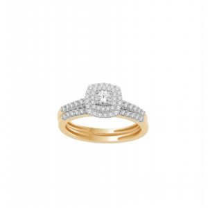 14k 0.50Ct Diamond Bridal Set Center 0.13Ct