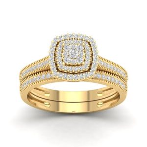 10K YELLOW GOLD DIAMOND 0.33 CT BRIDAL SET