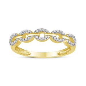 10K DIAMOND 0.10 CT RING