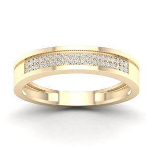 10K DIAMOND 0.12 CT MENS RING