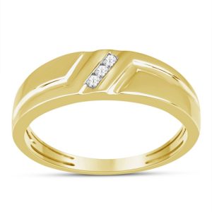 10K DIAMOND 0.06 CT MENS RING