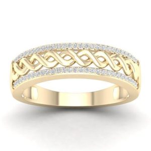 10K DIAMOND 0.16 CT MENS RING