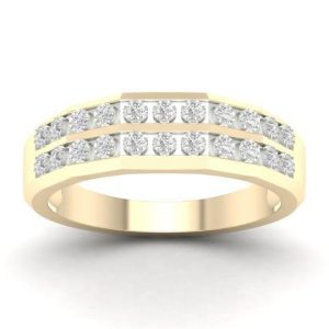 10K DIAMOND 0.10 CT MENS RING