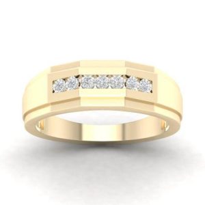 10K DIAMOND 0.06 CT MENS RING