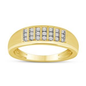 10K DIAMOND 0.22 CT MENS RING