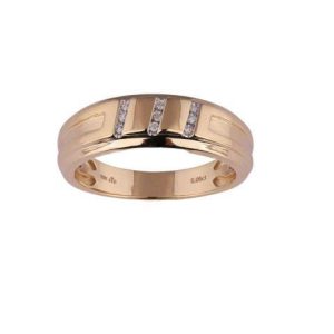 10K DIAMOND 0.05 CT MENS RING