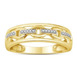 10K DIAMOND 0.05 CT MENS RING