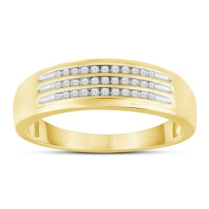 10K DIAMOND 0.15 CT MENS RING