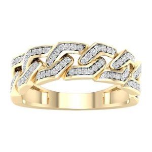10K DIAMOND 0.25 CT MENS RING (CUBAN)