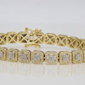 10k 2.05-2.08ct Diamond Bracelet Ladies Size 7 Inches 7.0mm 6.90mm