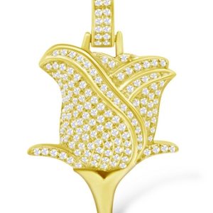 10k 0.50-0.58ct Charm "rose Flower"