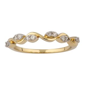 14k 0.17 Ct Diamond Ring Ladies