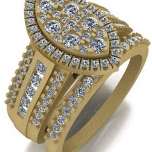 14K YELLOW GOLD DIAMOND 1.03 CT TOTAL WEIGHT BRIDAL SET