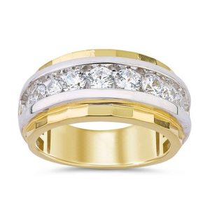 14K DIAMOND 1.47-1.51 CT MENS RING ("MACHO")