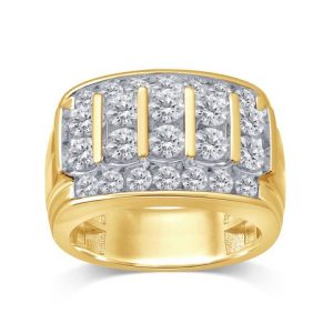 10K DIAMOND 3.02-3.04 CT MENS RING