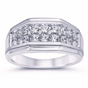 10K DIAMOND 1.02 CT MENS RING
