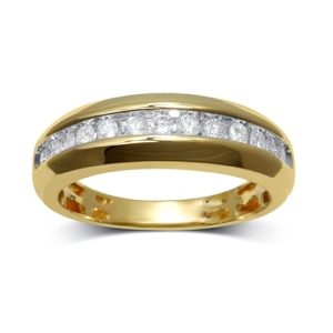 14K RHODIUM DIAMOND 0.55 CT MENS RING