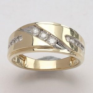 10K DIAMOND 0.48 CT MENS RING
