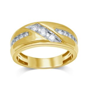 10K DIAMOND 0.50-0.52 CT MENS RING