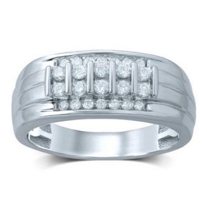 14K DIAMOND 0.47-0.54 CT MENS RING