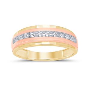 10K DIAMOND 0.24-0.27 CT MENS RING ("MACHO" WITHOUT JALI)