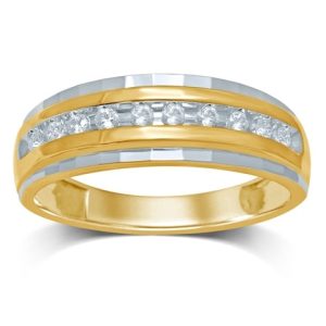 10K DIAMOND 0.24-0.27 CT MENS RING ("MACHO" WITHOUT JALI)
