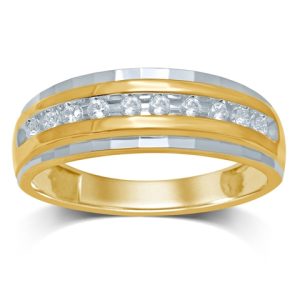 14K DIAMOND 0.23-0.27 CT MENS RING ("MACHO" WITHOUT JALI)