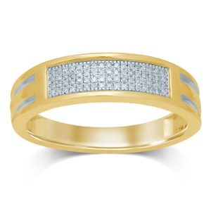 10K DIAMOND 0.12-0.13 CT MENS RING