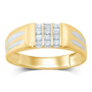10K DIAMOND 0.13 CT MENS RING