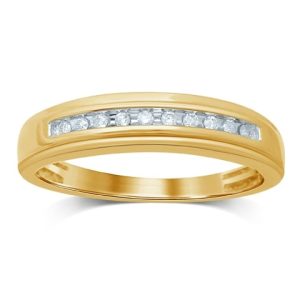 10K DIAMOND 0.13-0.14 CT MENS RING