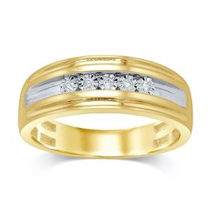 10K DIAMOND 0.07 CT MENS RING