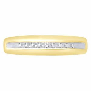10K DIAMOND 0.10 CT MENS RING