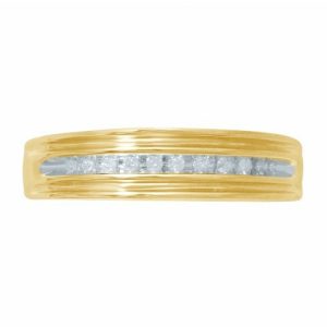 10K DIAMOND 0.10 CT MENS RING