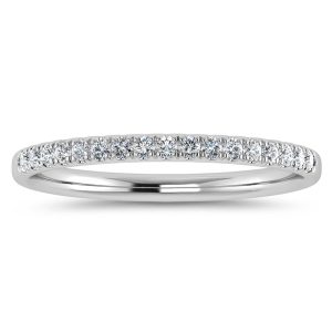 14K WHITE GOLD LAB DIAMOND 0.15 CT TOTAL WEIGHT RING (IGI CERTIFIED)