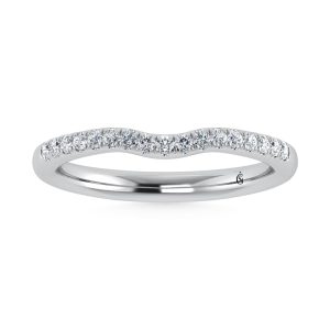 14K WHITE GOLD LAB DIAMOND 0.17 CT TOTAL WEIGHT WEDDING RING