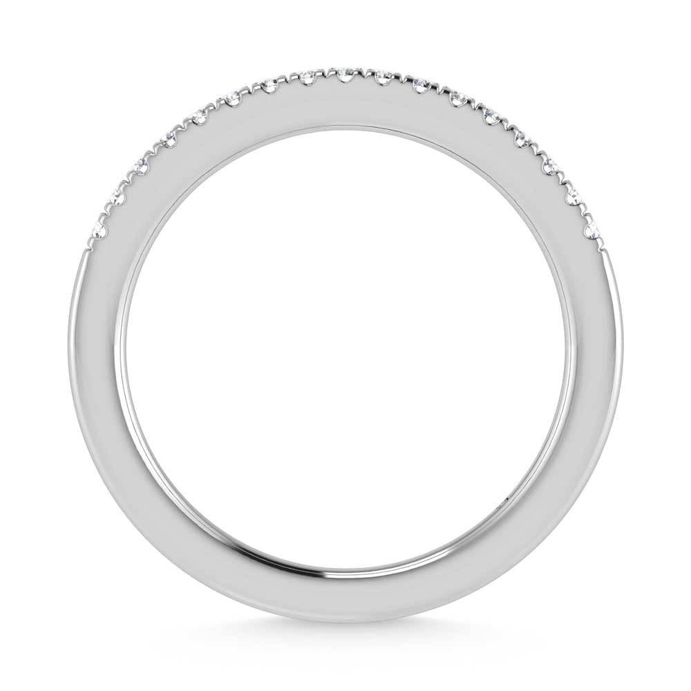 14K WHITE GOLD LAB DIAMOND 0.17 CT TOTAL WEIGHT ANNIVERSARY RING - Image 4