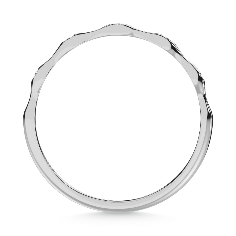 10K WHITE GOLD LAB DIAMOND 0.05 CT TOTAL WEIGHT WEDDING RING - Image 4