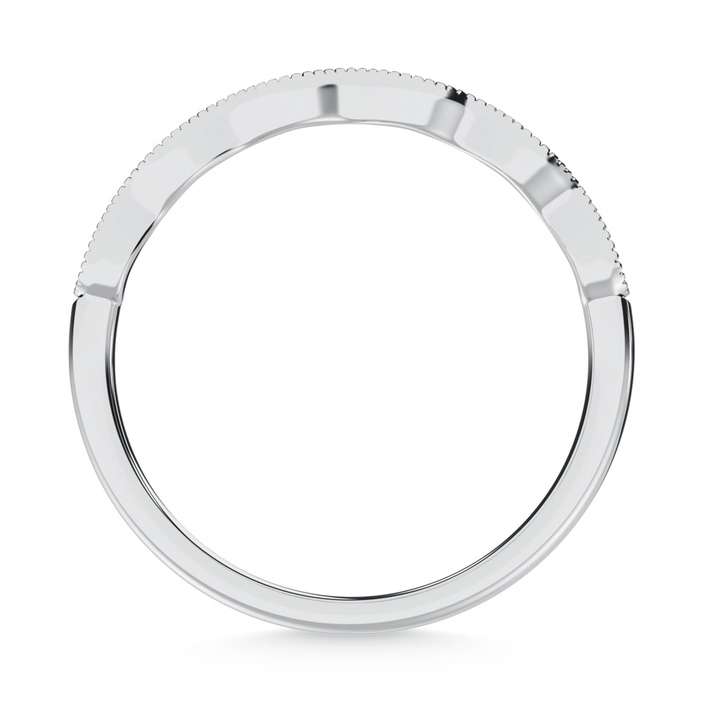 10K WHITE GOLD LAB DIAMOND 0.10 CT TOTAL WEIGHT WEDDING RING - Image 4