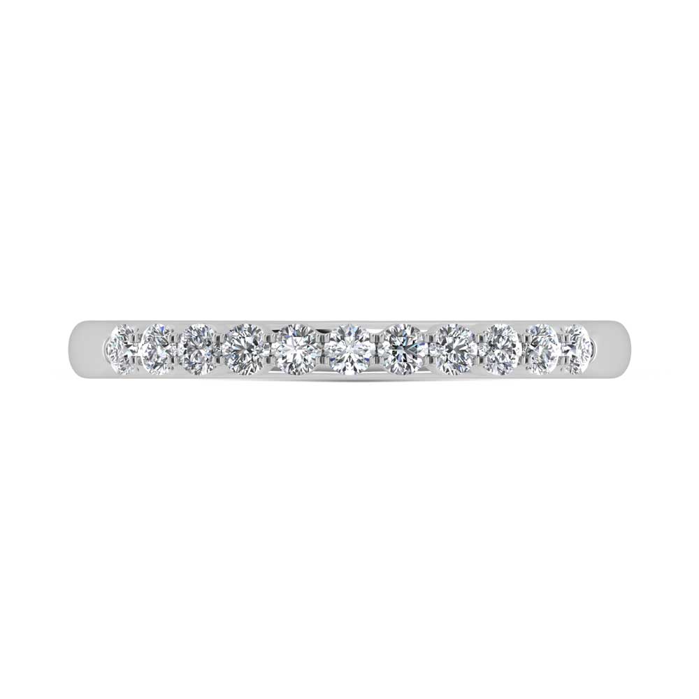14K WHITE GOLD LAB DIAMOND 0.25 CT TOTAL WEIGHT ANNIVERSARY RING - Image 2