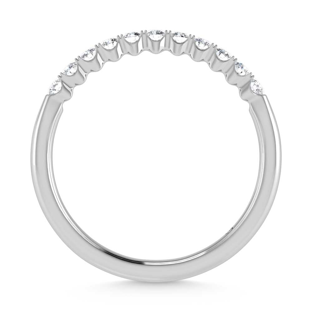 14K WHITE GOLD LAB DIAMOND 0.25 CT TOTAL WEIGHT ANNIVERSARY RING - Image 4