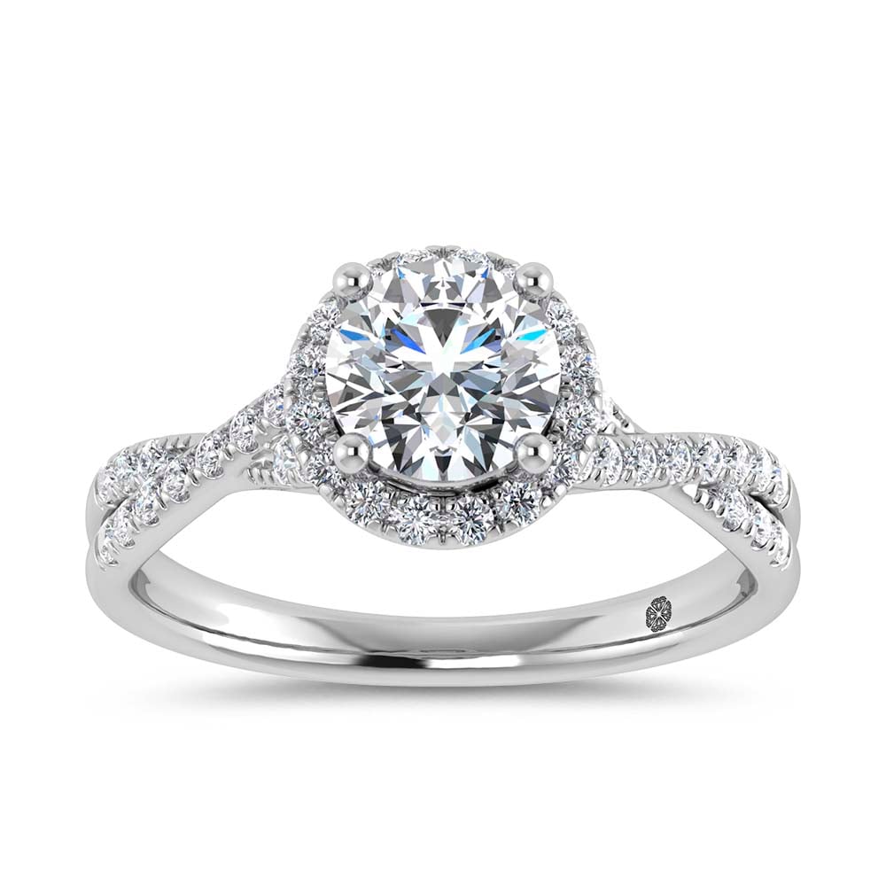 10K WHITE GOLD LAB DIAMOND 1.25 CT TOTAL WEIGHT ENGAGEMENT RING
