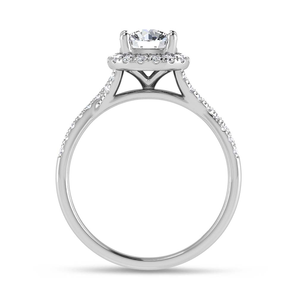 10K WHITE GOLD LAB DIAMOND 1.25 CT TOTAL WEIGHT ENGAGEMENT RING - Image 4