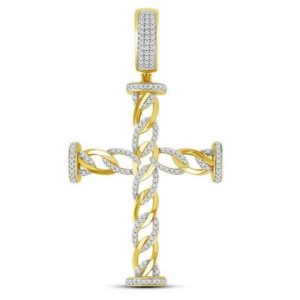 10k 0.40ct Charm "cross"