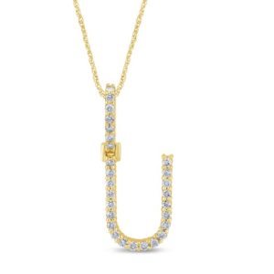 10K 0.41CT CHARM "INITIAL U"