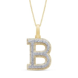 10k 0.38-0.49ct Charm "initial B"