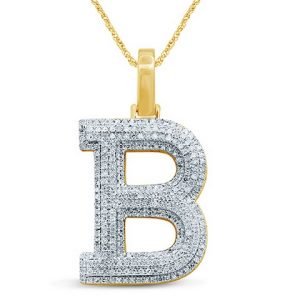 10k 0.38-0.49ct Charm "initial B"