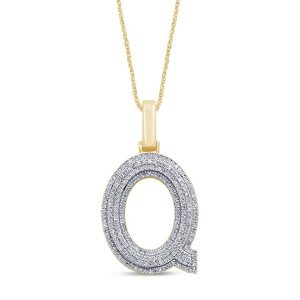 10k 0.40ct Charm "initial Q"