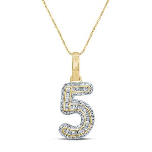 10K 0.43-0.47CT CHARM "NUMBER 5"