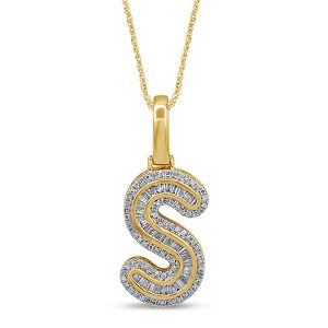 10K 0.42CT CHARM "INITIAL S"